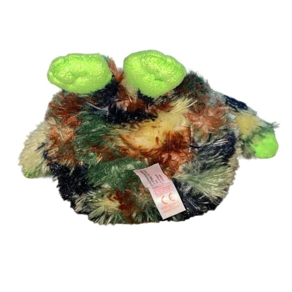 Fuzzy Green & Brown Plush Monster With Sound Features - Picture 6 of 9